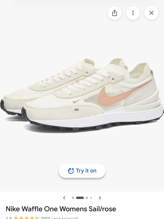Nike Shoes - Nike Women's Waffle One Sail with Rose Swoosh